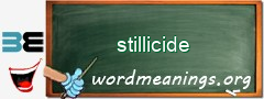 WordMeaning blackboard for stillicide